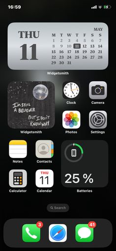 an iphone with the calendar on it and icons displayed for each phone's screen