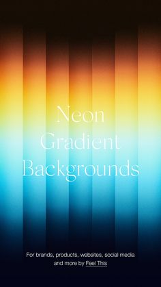 the front cover of neon gradient background