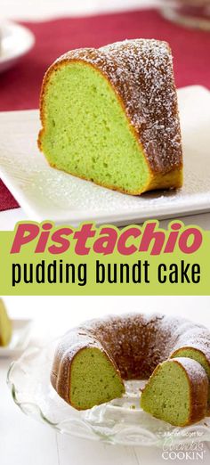 this is an image of pistachio pudding bundt cake