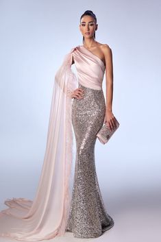 Pink Satin Gown, Hot Couture, Sequin Mermaid Dress, Oscar Gowns, Oscar Night, Couture Evening Dress, Evening Style, Dresses Design, Wedding 2025