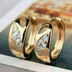 (eBay) Find many great new & used options and get the best deals for 1.70 Ct Round Simulated Diamond 14K Yellow Gold Plated Hoop/Huggie Gift Earrings at the best online prices at eBay! Free shipping for many products! Silver Prices, Huggie Earrings, White Crystal, Gold Jewelry Fashion, Sterling Silver Earrings Studs, Huggies Earrings, White Topaz, Necklace Designs, Earring Gifts