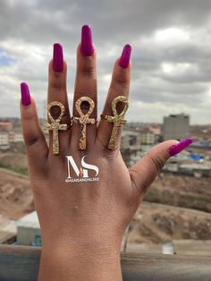 5 Adjustable rings made with quality brass. Can be used during special events wedding, dates, birthday parties. Unique Ankh Shaped Brass Jewelry, Unique Ankh-shaped Brass Jewelry, Mystical Accessories, Ankh Ring, Wedding Dates, Wholesale Earrings, Brass Rings, Summer 24, Almost Perfect