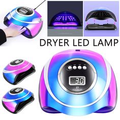 UV Nail Dryer LED Lamp Light Polish Gel Curing Machine Electric Manicure Z7 Specification: Material :ABS + Plastic Adapter:Rated input 100-240V 50/60Hz Sensor :automatic infrared sensor Time :10/30/60/99s in no pain mode 4 Timer Design & Uses: 10S--For thin gel polish; 30S--For regular color; 60S--For dark color or thick gel polish; 99S--For painless low heat mode . 1:【SAVE 80% TIME FOR CURING NAILS】-Our professional uv light for gel nails can shorten your curing time by 80% than other nail lamp Professional Manicure, Led Nail Lamp, Dryer Machine, Nail Dryer, Uv Nails, Nail Lamp, Beauty Nail, Dark Color, Black Hand