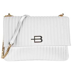 Experience luxury with the Baldinini Trend’s exquisite shoulder bag, crafted from premium quilted calfskin in a pristine white shade. This elegant accessory features a secure flap closure with a magnet, accentuated with a striking metal logo. The chain shoulder strap offers versatile carrying options, making it both a stylish and practical choice for any fashion-forward individual. Material: 80% Calfskin Leather, 20% PVC Color: White Country of origin: CN Dimensions: 31.5x21x11 cm Chic Quilts, Bag With Chain, White Quilt, Luxurious Design, Metal Logo, Elegant Accessories, Metallic Logo, Aesthetically Pleasing, Stay Safe