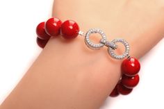 "Red South Sea Shell Pearl 12mm High Luster CZ diamond fancy Hook and Eye Silver Rhodium Clasp Bracelet, Gift for Her Available in 7\" to 9.5\"" Bracelet Clasps, Cz Diamond, Sea Shells, Shells, Jewelry Bracelets, Bracelet, Beaded Bracelets, Gifts For Her, Etsy Accessories