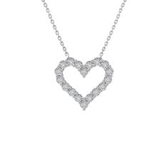 14K White Gold Diamond Heart Pendant Necklace (0.75 cttw, I-J Color, I2-I3 Clarity) Diamond Heart Pendant Necklace | 14K White Gold Jewelry for Women 0.75 cttw Round Diamonds (I2-I3 Clarity, I-J Color) Natural Conflict Free Diamonds 14K White Gold Diamond Heart Pendant Necklace Crafted with Sustainable Processes. Free Gift Box Ideal Gift for Someone Special or to Treat Yourself Araiya Fine Jewelry Manufactures with a Focus on Quality, Value and Sustainability                                                         Araiya Fine Jewelry            PAYMENT We only accept payment via eBay Payments Please sent the payment to us within 8 days after the auction has ended, or you will have unpaid case auto open by eBay. SHIPPING We will ship all items within 5 business days of purchase during the w Classic Brilliant Cut Heart Necklace For Valentine's Day, Classic Open Heart Necklace With Brilliant Cut, Classic Necklace With Brilliant Cut Open Heart, Classic Valentine's Day Heart Necklace With Brilliant Cut, Classic Diamond Cut Open Heart Necklace, Classic Heart Necklace With Brilliant Cut Open Heart, Diamond Heart Charm Necklaces With Round Cut, Diamond Necklaces With Heart Charm And Round Cut, Heart-shaped Diamond Necklace With Prong Setting