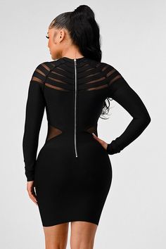 Pressure sheer cut out long sleeve bandage dress Long Sleeve Bandage Dress, Bandage Dress Black, Lip Set, Bandage Dress, Lip Care, Matching Sets, Women Collection, Set Dress, Scrubs