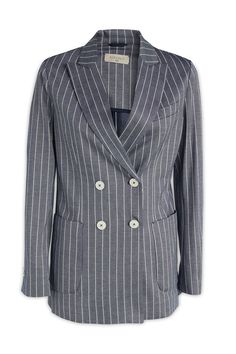 circolo-1901-striped-doublebreasted-jacket-1712021754178481643-0 Pinstripe Long Sleeve Blazer With Double-breasted Button, Double-breasted Pinstripe Blazer For Work, Pinstripe Double-breasted Tailoring Blazer, Double-breasted Pinstripe Blazer For Tailoring, Striped Long Sleeve Blazer With Double Button Closure, Classic Pinstripe Blazer With Double-breasted Button, Pinstripe Double-breasted Outerwear For Office, Classic Pinstripe Double-breasted Blazer, Double-breasted Pinstripe Outerwear For Office