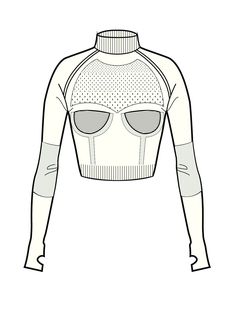 the front view of a women's cropped top with sunglasses on her shoulders