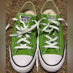 Brand New. I Tried Them On Once, But They Are Way Too Big. I Messed Up And Ordered A Men's 7.5 Not Women's. These Are A Women's 9.5 My Loss Is Your Gain. Green Converse, Womens Converse, Converse Shoes, Shoe Brands, Womens Shoes Sneakers, All Star, Matcha, Shoes Sneakers, Converse