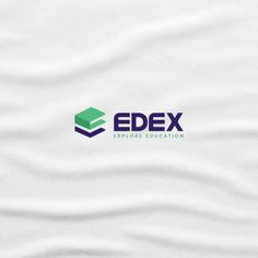 the logo for edex explore education is shown on a white background with wavy lines