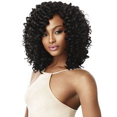 X Pression Braiding Hair, Angled Bob Hairstyles, Blonde Box Braids, Curly Crochet Hair Styles, Angled Bob, Crochet Braid, Curl Styles, Black Wig