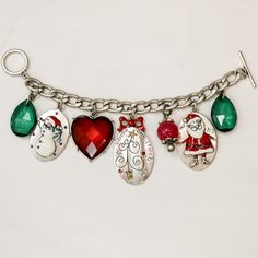 *Nwt Icon Christmas Charm Bracelet With Toggle Clasp *Size = 7" *Nwt Red Jewelry For Christmas Holiday, Nickel-free Jewelry For Festive Holidays, Nickel-free Jewelry For Festive Holiday, Holiday Festive Nickel-free Jewelry, Christmas Holiday Bracelet Jewelry, Christmas Holiday Jewelry Bracelet, Silver Bracelets For Holiday, Silver Holiday Bracelet, Silver Bracelet For Holiday