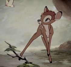 the little deer from disney's animated movie