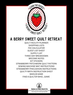 a menu for a berry sweet out restaurant