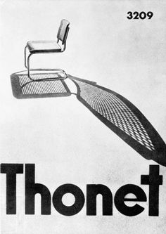 an advertisement for the new chair designed by thonet