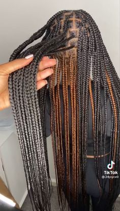 Peekaboo Braids, Hair Protective Styles, Black Hair Protective Styles, Colored Braids, Long Box Braids, Box Braids Hairstyles For Black Women, Braided Cornrow Hairstyles, Cute Box Braids Hairstyles, Protective Hairstyles Braids