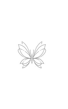 a line drawing of a butterfly on a white background