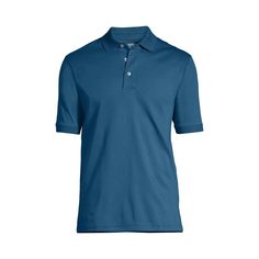 The Lands’ End Men’s Short Sleeve Supima Polo provides superior comfort and color resulting in a truly superior polo shirt. Manufactured with America grown Supima cotton this is one of the softest polo shirts you’ll ever own. Traditional fit is expertly tailored with a sturdy raised collar wide hemmed sleeves and a 3-button placket. Plus the finish of the fabric is stain and wrinkle resistant. If you’re looking for an all-cotton polo that’s truly a cut above look no further. Classic Blue Polo Shirt For Golf, Cotton Tops For Golf, Solid Cotton Top For Golf, Solid Cotton Golf Top, Fabric Tape, Hem Style, Supima Cotton, Cotton Polo, Polo Collar