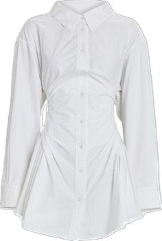 Long Sleeve Ruched Shirt Dress, Long Sleeve Ruched Cotton Dress, Spring Ruched Shirt Dress, Spring Shirt Dress With Ruched Detail, Long Sleeve Ruched Mini Dress For Daywear, Ruched Long Sleeve Mini Dress For Daywear, Ruched Shirt Dress, Shirt Dress For Women, Ruched Shirt