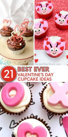 21 Easy Valentine's Day Cupcake Recipes (so cute!) Valentines Cupcake Ideas For Kids, Rosette Cupcakes, Strawberry Shortcake Cupcake, Red Cupcakes, Cherry Cupcakes, Bear Cupcakes, Candy Cupcake, Easy Cupcake Recipes, Dairy Free Cream