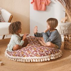 Kids Floor Cushion, Children Floor Pillow, Large Floor Cushion Introducing our unique and beautiful Flower Pattern Floor Cushion, perfect for creating a cozy reading nook and adding a touch of boho style to your little one's playroom. Your kids will absolutely love it! With a larger size than the average round floor pillow on the market, it provides a gentle and safe space for your children. They can play, read books, and create beautiful memories on this delightful cushion. Moreover, our kids' Oversized Floor Pillows, Kids Floor Cushions, Nursery Seating, Dog Teepee, Round Seat Cushions, Large Floor Cushions, Kids Teepee Tent, Cushion Floor, Round Floor Pillow