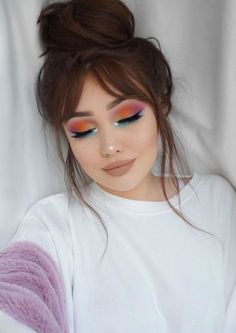 Drag Make-up, Spring Makeup, Makeup Goals, Eyeshadow Looks, Pretty Makeup, Creative Makeup, Cute Makeup, Colorful Makeup