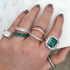 EMERALD ETERNITY BAND — Shay Fine Jewelry Emerald Eternity Band, Black And Rose Gold, Go Big Or Go Home, Necklace Initial, Silver Jewelry Design, Pearl Jewelry Necklace, Designer Fashion Jewelry, Moonstone Jewelry, Cheap Jewelry