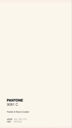 pantone's logo on the back of a white sheet with black writing in it