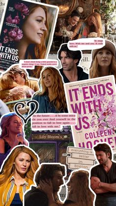 collage of people with different pictures and words on the page, including images from tv shows