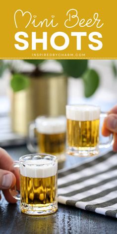 Learn how to make Mini Beer Shots with Licor 43 for a fun, sweet twist on your next party! These little beers are the perfect easy-drink recipe and will be a hit at any celebration. Save this fun and creative cocktail to your list of fun party cocktails!