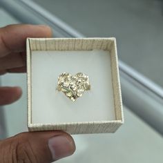 10kt Real Gold Nugget Heart Ring For Women Size 8.5 Weight 2.05 Gm Heart Size 18.4*16.5 Mm Please Check The Picture Carefully To Understand The Size Of The Ring 100% Authentic Gold Not A Gold Plated Or A Not A Gold Filled Never Change Color Or Never Fade Never Tarnish Comes In A Gift Box 14k Gold Heart Ring With Diamond Cut, Diamond Cut Nugget Ring For Gift, Valentine's Day Gift Heart Ring With Diamond Cut, 14k Gold Nugget Ring Gift, 14k Gold Diamond Cut Jewelry For Anniversary Gift, Valentine's Day 14k Gold Heart Ring With Diamond Cut, 14k Gold Tarnish Resistant Heart Ring For Gift, 14k Gold Heart Cut Hallmarked Heart Ring, Gold Heart Ring Stamped 14k