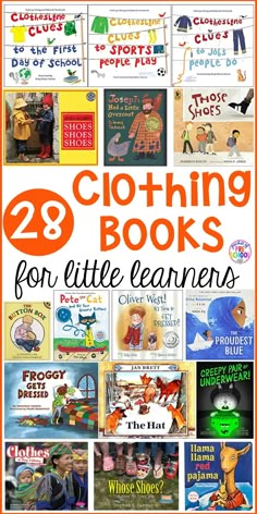 there are many books for little children to learn about clothes and how to use them