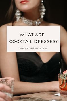 What Are Cocktail Dresses? Here’s the Answer, Plus 11 Cocktail Attire Options - MY CHIC OBSESSION Cocktail Hour Attire Women, Cocktails Dress Party, Cocktail Party Looks For Women, Cocktail Dress Party Outfit, Cocktail Dress Ideas Parties, Coctail Attaire Woman 2023, Cocktail Party Couple Outfit, Cocktail Women Outfits, Cocktail Glam Dress Code