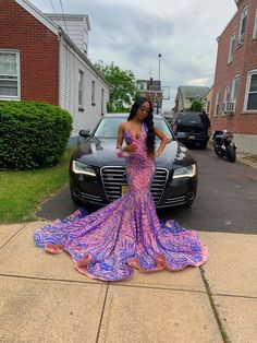 Purple Mirror Prom Dress, Purple Prom Dress Black Couple, High School Prom Dresses, Purple Prom Dresses Black Women, Purple Prom Black Couple, Baddie Purple Prom Dress, Mermaid Gown Prom, Sparkly Gown