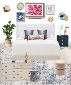 Graphic design moodboard edit of an Anthropologie inspired eclectic calm and serene chic boho bedroom. Gallery wall target wall art throw pillows vintage rug Anthropologie Inspired Bedroom, Anthropologie Bedroom Inspirations, Anthropologie Room, Bedroom Calm, Anthropologie Bedroom, Surf Room Decor, Vintage Moodboard, Vibey Room, Surf Room