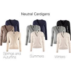 "Neutral Cardigans" by katestevens on Polyvore Summer Winter Outfits, Soft Summer Fashion, Cool Summer Palette, Colour Season