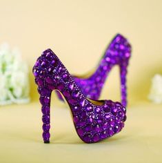 Purple Shoes Heels, Wedding Shoes High Heels, Wedding Shoes Platform, Wedding Party Shoes, Fun Wedding Shoes, Celebrity Party, Platform High Heel Shoes, High Heel Platform, Womens Stilettos