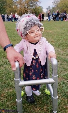 Funny Baby Halloween Costumes Girl, Granny Costume For Kids, Creative Toddler Halloween Costumes, Toddler Old Lady Costume, Mommy And Me Costumes Daughters, Baby Old Lady Costume, Toddler Halloween Costumes Girl, Family Halloween Costumes With Toddler