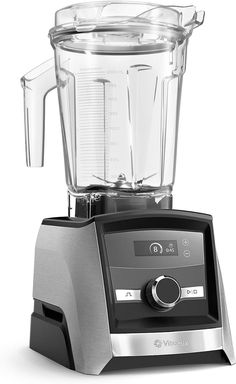 the blender is empty and ready to be used for making smoothies or juices