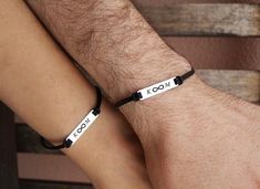 Bride and Groom Gifts Couples Matching Leather Bracelets Infinity Bracelets His and Her Jewelry Husb His And Hers Jewelry, Infinity Bracelets, Bracelet Couples, Couples Jewelry, Dazzling Jewelry, Matching Couple Bracelets, Promise Bracelet, Distance Bracelets, Bracelets For Boyfriend