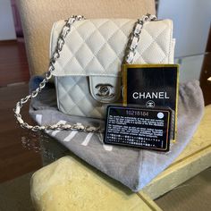 Never Use. Perfect Condition Mini Bag, Limited Time, Chanel, Bag Lady, Size Medium, Cream, Handbags, Color