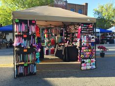 an outdoor market with many items for sale