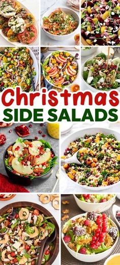 Christmas Side Salad Recipes – Side salads are a great way to elevate your meal! These are the best crisp side salad recipes that you can’t miss. Filling and flavorful, these easy and healthy side salad ideas will be loved by everyone! Christmas sides, Christmas side dishes, Christmas side salad recipes. Christmas Lunch Salad Ideas, Best Holiday Salad Recipes, Side Salads To Go With Sandwiches, East Side Salad, Christmas Orzo Salad, Best Salad For Christmas Dinner, December Salad Recipes, Xmas Side Dishes Christmas Dinners, Salads For Christmas Lunch