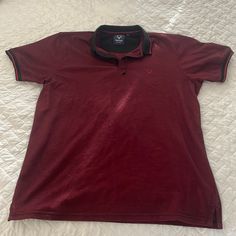 Nwot Allen Solly Collared Tee Red Cotton Polo Collar Shirt, Casual Burgundy Collared Shirt, Red Cotton Polo Shirt, Red Collared Cotton T-shirt, Casual Red Top With Collar, Casual Burgundy Collared Top, Casual Burgundy Short Sleeve Shirt, Allen Solly, Colorful Shirts