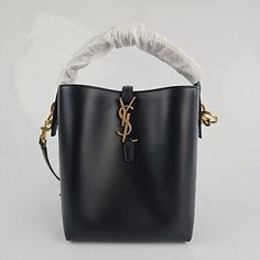 Top Seller for Saint Laurent Le 37 Small Black Leather bucket Bag New, Women's Bags High-end Bucket Shoulder Bag For Shopping, High-end Travel Bucket Bag, Luxury Bucket Bag With Dust Bag Included, Designer Crossbody Bucket Bag For Shopping, Luxury Bucket Backpack For Daily Use, Luxury Daily Use Bucket Bag, High-end Bucket Bag With Detachable Strap, High-end Bucket Bag Tote With Detachable Strap, Designer Bucket Hobo Bag For Shopping