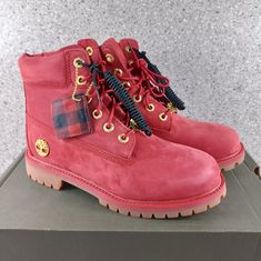 Timberland Premium 6 Inch Waterproof Dark Red Nubuck Boot Size 5 Youth/Junior Brand New With Box I Ship Same Or Next Day Of Purchase. Fast Shipping Red Leather Timberland Boots, Outdoor High-top Boots With Red Sole, Red Timberland Boots With Round Toe, Winter Outdoor Boots With Red Sole, Red Leather Waterproof Boots For Outdoor, Red Timberland Waterproof Boots With Round Toe, Outdoor Boots With Red Sole And Round Toe, Red Waterproof Boots For Outdoor, Red High-top Waterproof Boots For Outdoor