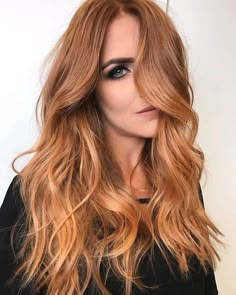 Balayage Blonde, Caramel Hair, Red Highlights, Strawberry Blonde Hair, Blonde Hair Shades, Light Copper, Brown Blonde Hair, Hair Collection