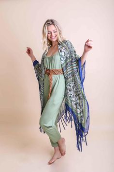 Bohemian Diamond Tassel Kimono Ponchos Maxi Kimono, Beach Kimono, Boho Layering, Plaid Poncho, Summer Kimono, Kimono Duster, Boho Kimono, The Bohemian, Long Kimono