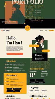 a bunch of different types of webpages in various colors and sizes, including one with